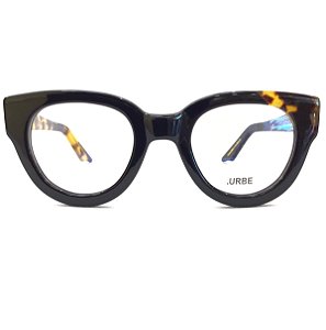 Óculos de Grau Feminino Dallas Redondo Preto com Tortoise