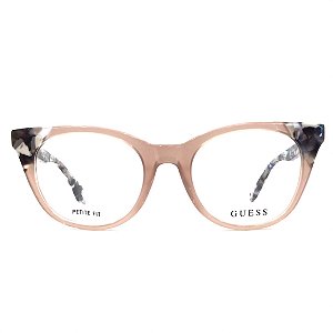 Óculos de Grau Feminino Guess Gatinho Nude Rosê 2675 - Ótica Bubo Bubo