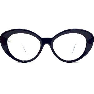 Óculos de Grau Feminino Bárbara Gatinho Preto com Branco