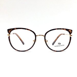 Óculos de Grau Feminino Morena Rosa Gatinho Marrom Tortoise 133/RX