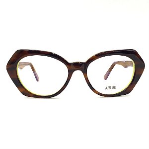 Óculos de Grau Feminino Toulouse Gatinho Preto e Verde Neon