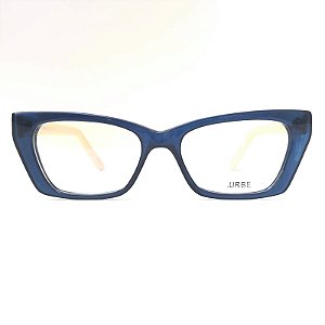 Óculos de Grau Feminino Florence Azul com Off White
