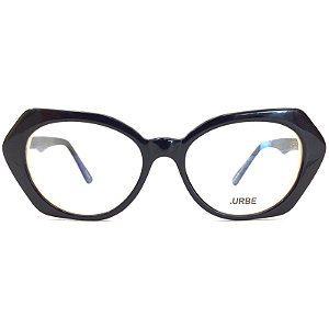 Óculos de Grau Feminino Toulouse Preto com off white