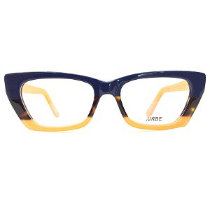 Óculos de Grau Feminino Florence Azul, laranja e Tartaruga