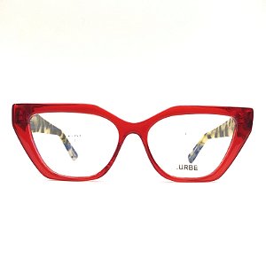 Óculos Urbe Maryland 8534 Gatinho Vermelho com Hastes Tartaruga