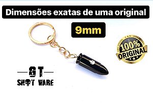 Chaveiro Munição 9mm Preto