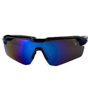 Óculos preto lente azul espelhada - GT Shot Ware