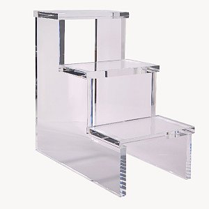 Escada  Acrílico para Closet Ou Maca 3 Degraus