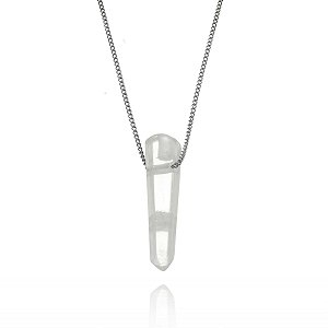 Cordão Difusor com Pedra Cristal em Aço Inox