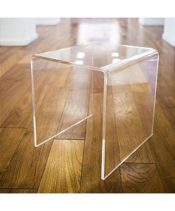 Mesa de Apoio Centro Acrílico Cristal 10mm 50X50X33