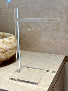 Porta Toalha para Lavabo em Acrílico Cristal