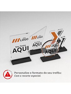 Troféu personalizado em acrílico