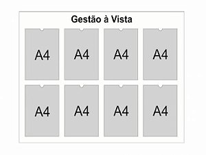 Quadro Painel de Avisos Gestão à Vista em Acrílico