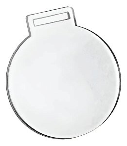 Kit Medalha Acrílico Cristal Redonda Lisa Kit 100 un 6cm x 4mm