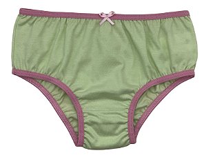 CALCINHA BÁSICA COM LACINHO VERDE