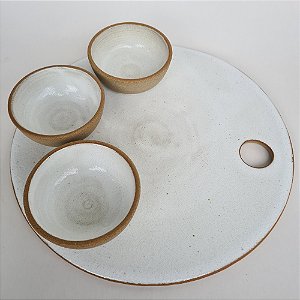 Kit Tábua grande 34cm + 3 Bowls (150ml)
