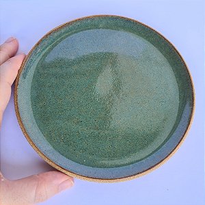 Prato Verde Pântano 15cm para sobremesa