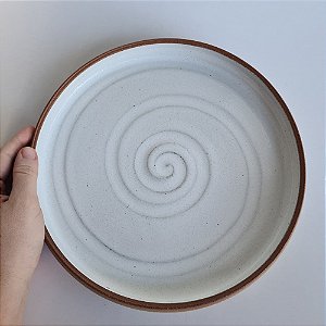 Prato para refeição aba curva 28 x 3,5cm branco