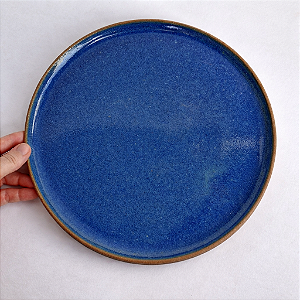 Prato reto Azul 28cm de diâmetro
