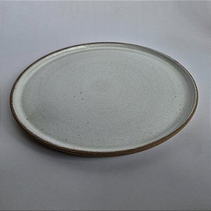 Prato de jantar branco reto 28cm de diâmetro