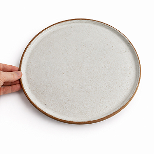 Prato de jantar branco reto 28cm de diâmetro