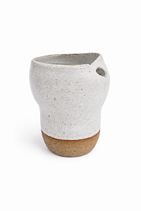 Copo To Go em Cerâmica Artesanal branco - capacidade 180ml