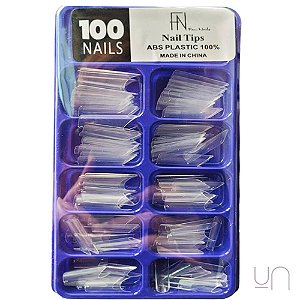 Tips Curvatura C Trasp. para Alongamentos de Unhas 100 Unid