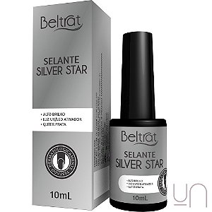 Top Coat Selante Beltrat SILVER Star Glitter prata 10ml