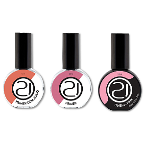 Kit Blindagem Desidratador  Primer Base Onefix Pink Nails 21