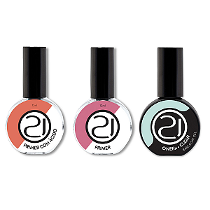 Kit Preparadores Desidrat Primer Capa Base OneFix Nails 21