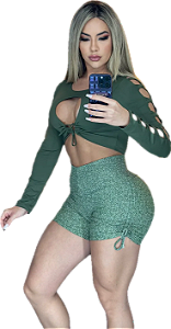 CONJUNTO (SHORT + TOP MANGA LONGA)