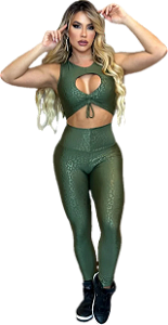 CONJUNTO ONÇA BRILHO - VERDE