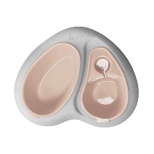 Comedouro e Bebedouro Lovely Pet Médio Nude Cod 777 - Agro Pinheiro