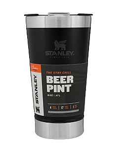 Copo Térmico Stanley Beer Pint 473 mL Matte Black Com Tampa