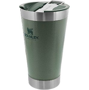 Copo Térmico Stanley Beer Pint 473 mL Hammertone Green Com Tampa