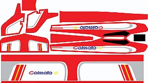 adesivo para aeromodelo calmato asa alta 110cm vermelho
