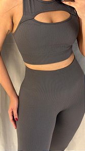 Conjunto Legging Canelado Sem Empina Power