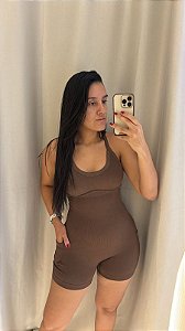 Macaquinho Poliamida Canelado Power com Bojo REMOVEIL