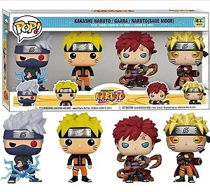 FUNKOS PACK 4 – COLEÇÃO NARUTO (KAKASHI – NARUTO – GAARA – SENNIN)