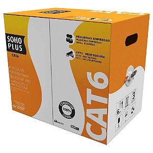 CABO U/UTP LAN SOHOPLUS CAT6 4P CMX 24 AWG AZUL