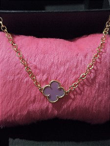 Chocker trevo lilás