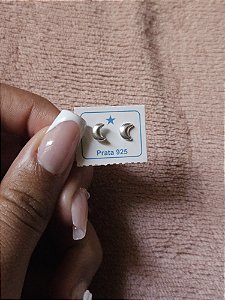 Brinco lua - prata 925