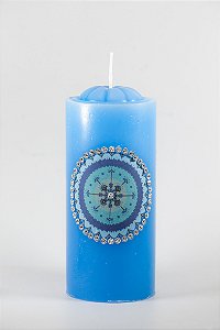 Vela Mandala - Grande:  Azul