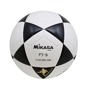 Bola oficial de futevôlei MIKASA FT-5 - Branca e Preta