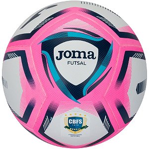 Bola de Futsal JOMA HYBRID - 4 - Branca, Rosa e Azul
