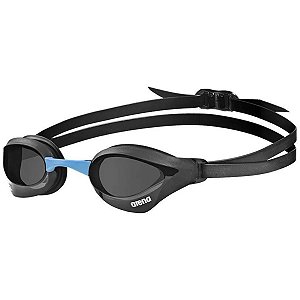 Óculos Natação Arena Cobra Core Swipe com lente fumê, em cores preto/Azul