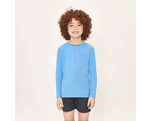 Camisa UV Infantil Com Proteção Solar Uvpro Azul Oceano