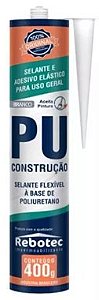 PU Construção Branco Rebotec 400g  - Selante e adesivo elástico para uso geral