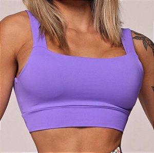 Top Faixa violeta Alças Fixas