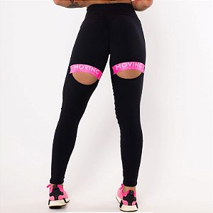 Legging Intense - Preto e Rosa Neon